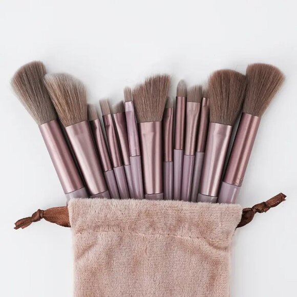 Dusty Rose 13pc Makeup Brushes - Picture 3 of 3